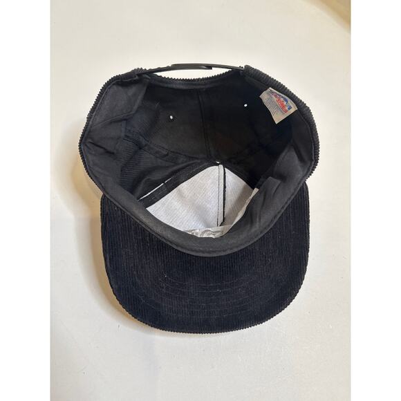 Raiders Starline NFL Snapback Black Corduroy Baseball Hat Vintage 90s/Y2K Cotton - Picture 5 of 6